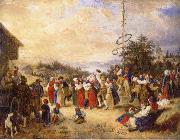 unknow artist Midsommardans in Wheel china oil painting reproduction